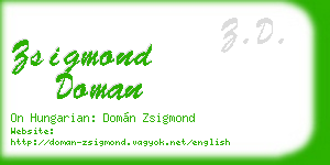 zsigmond doman business card