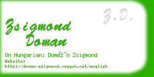 zsigmond doman business card